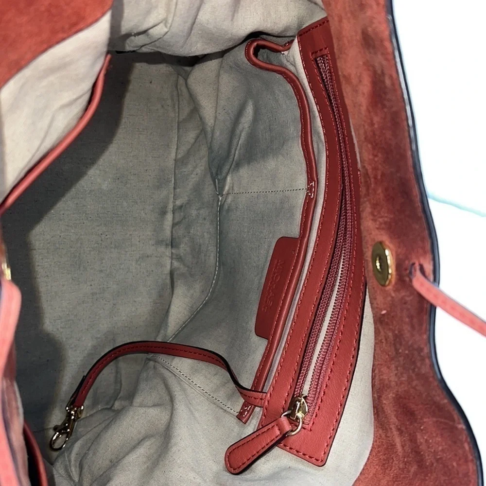 MICHAEL Michael Kors Vivian Cinnamon Suede Leather Shoulder Bag